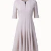 AKRIS Wool Double-Face A-Line Dress