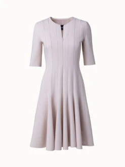 AKRIS Wool Double-Face A-Line Dress