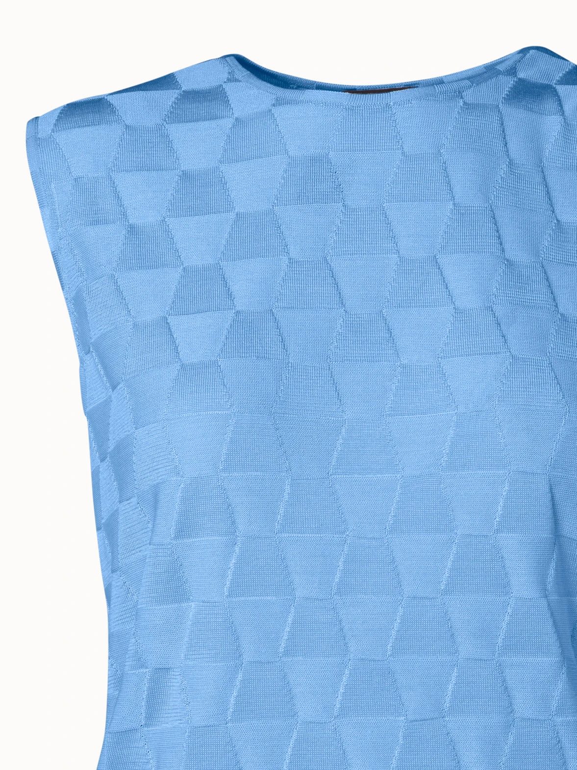 AKRIS Structured Trapezoid Silk Knit Top - Image 4