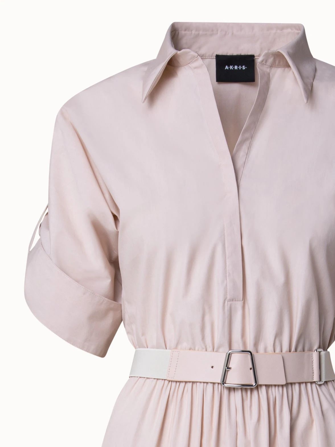 AKRIS Cotton Poplin Colorblock Dress - Image 4