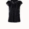 AKRIS Lace Blouse With Ruffles