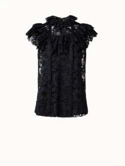AKRIS Lace Blouse With Ruffles