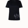 AKRIS T-Shirt With Croquis Embroidery