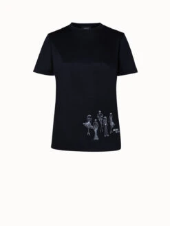 AKRIS T-Shirt With Croquis Embroidery