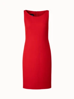 AKRIS Structured Wool Double-Face Sheath Dress