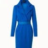 AKRIS Viscose Wool Jersey Dress With Horsehair Belt