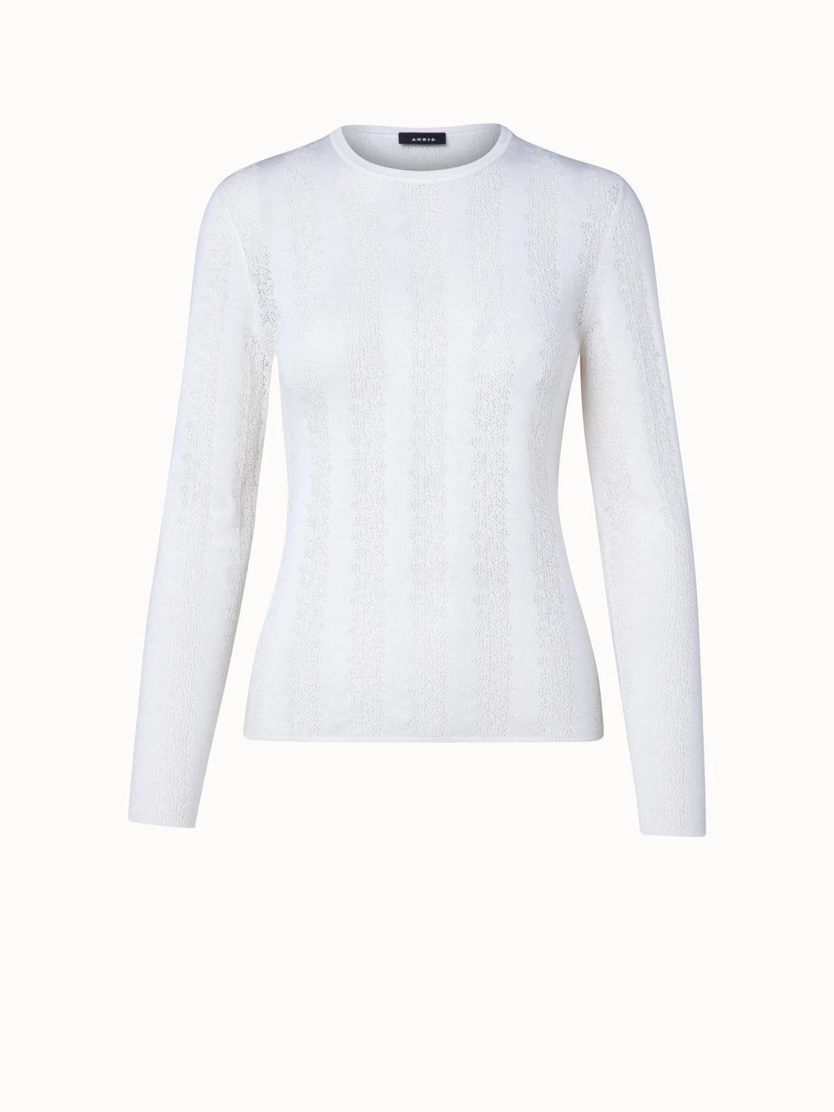 AKRIS Wool Silk Knit Lace Pullover