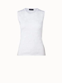 AKRIS Silk Stretch 3D Hearts Jacquard Pullover