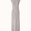 AKRIS Linen Cotton Rib Knit Midi Dress