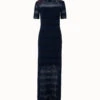 AKRIS Cotton Silk Knit And Lace Dress
