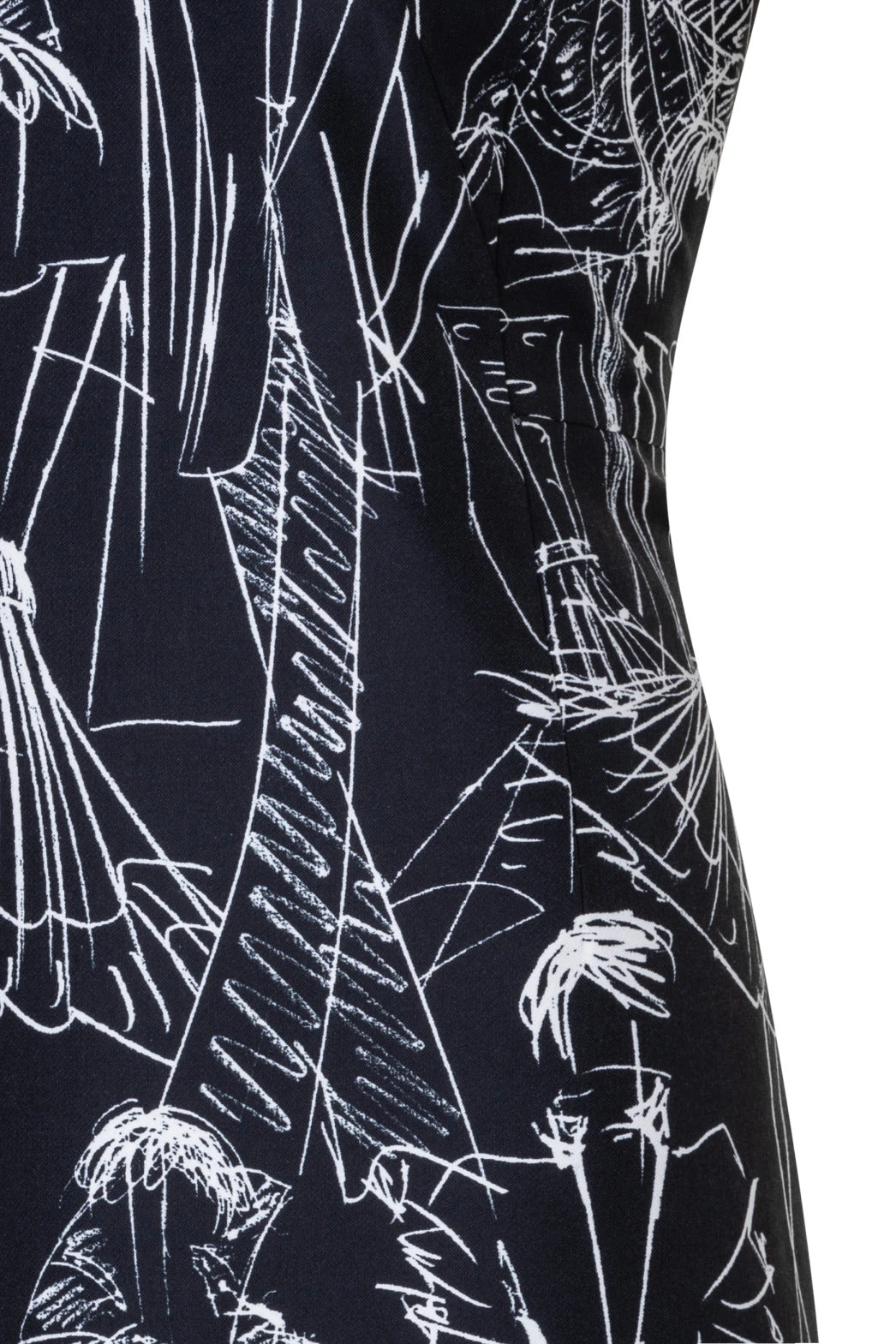 AKRIS Cotton Silk Double-Face Sheath Dress With Croquis Print - Image 4