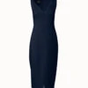 AKRIS Cotton Silk Double-Face Sheath Dress