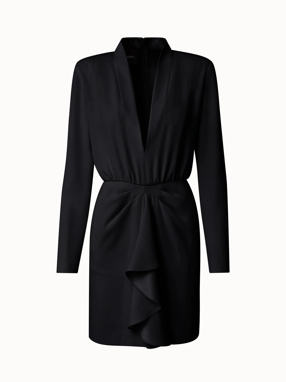 AKRIS Envers Satin Dress With Horsehair Belt - Image 3