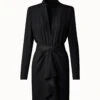 AKRIS Envers Satin Dress With Horsehair Belt