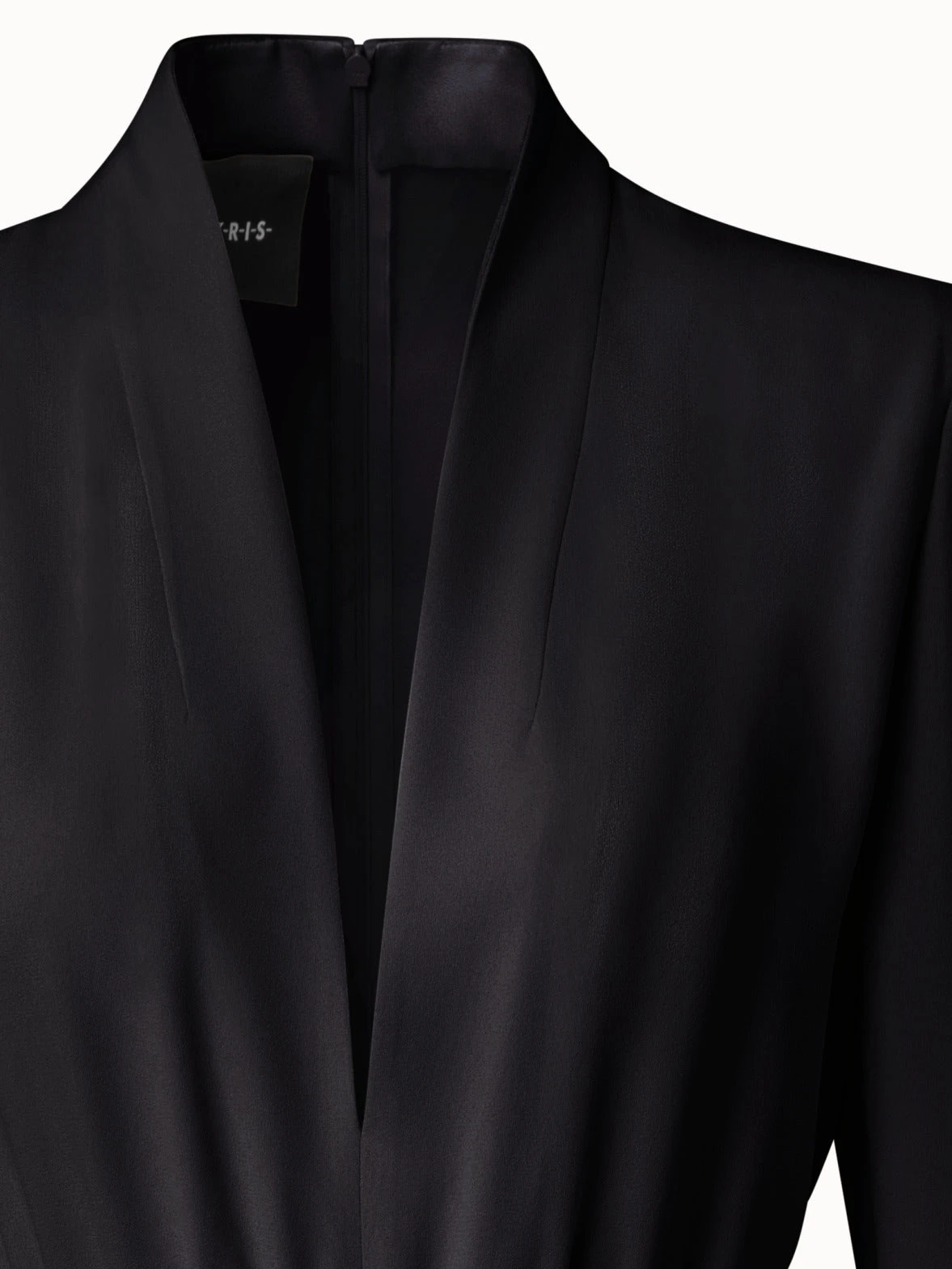 AKRIS Envers Satin Dress With Horsehair Belt - Image 4