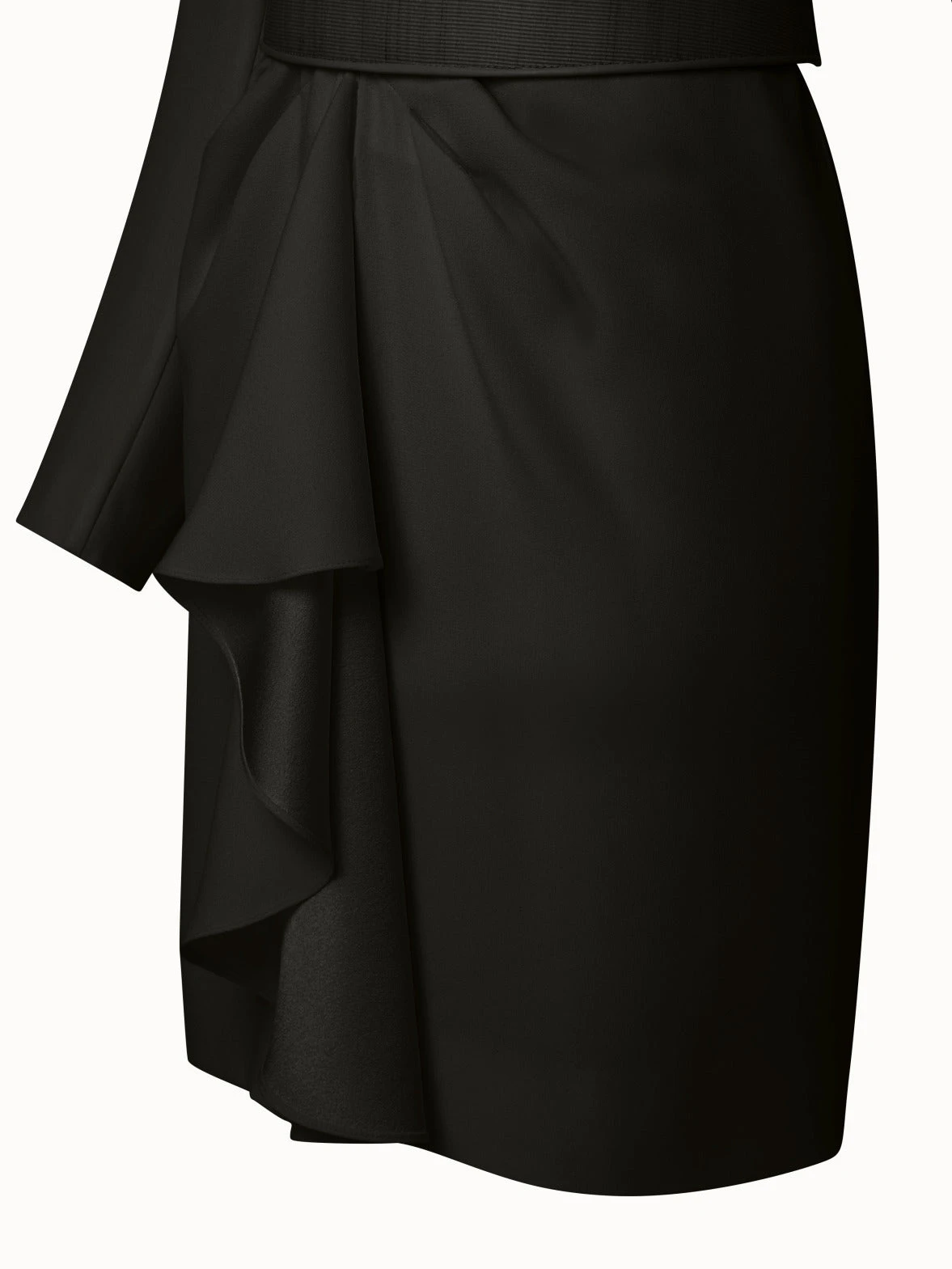 AKRIS Envers Satin Dress With Horsehair Belt - Image 5