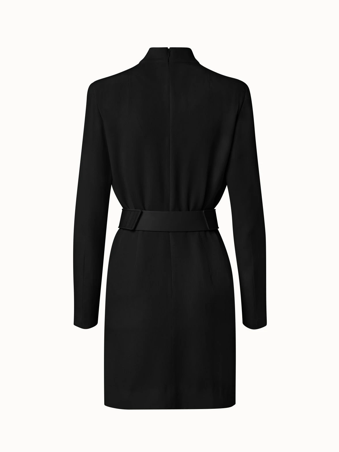 AKRIS Envers Satin Dress With Horsehair Belt - Image 2