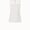 AKRIS Square Embroidery On Tulle Blouse