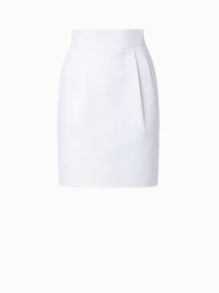 AKRIS Cotton Double-Face Short Skirt