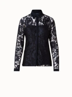AKRIS Floral Techno Lace Blouse