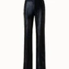 AKRIS Striped Techno Embroidery Straight Leg Pants
