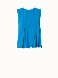 AKRIS Silk Georgette Pleated Blouse