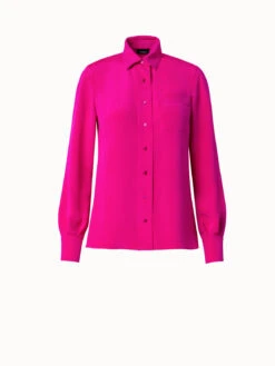 AKRIS Silk Crêpe Tunic Blouse