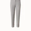 AKRIS Cotton Silk Double-Face Cropped Tapered Pants