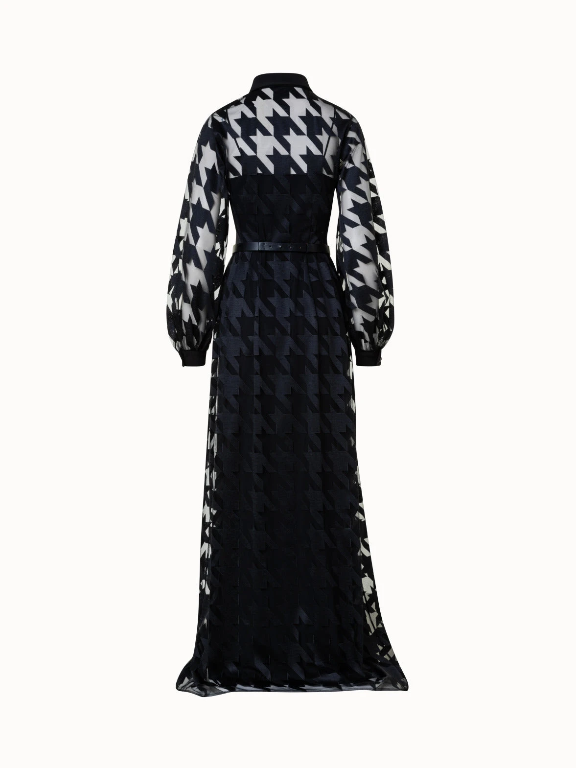 AKRIS Houndstooth Embroidery On Tulle Gown - Image 2