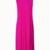 AKRIS Silk Georgette Pleated Dress