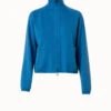 AKRIS Wool Silk Stretch Knit Double-Face Jacket