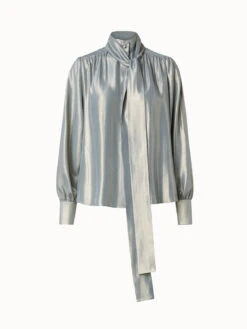 AKRIS Silk Lurex Organza Blouse