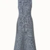 AKRIS Checked Wool Double-Face Midi Dress