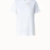 AKRIS T-Shirt With Tulle Heart Insert
