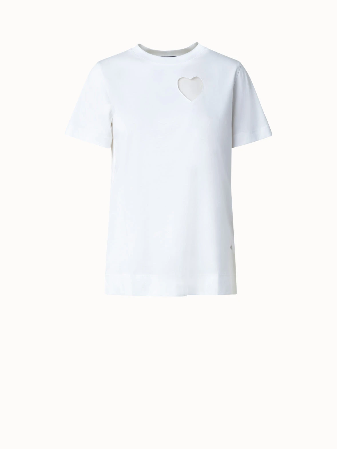 AKRIS T-Shirt With Tulle Heart Insert - Image 6