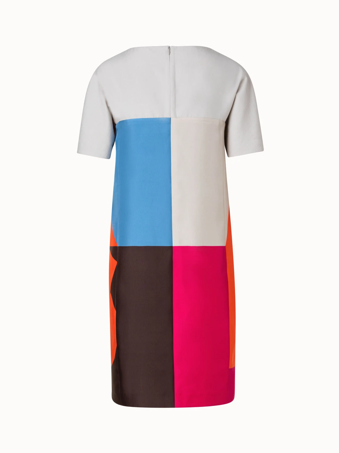 AKRIS Cotton Silk Double-Face Dress With Composed Letters Print - Image 2