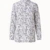 AKRIS Silk Crêpe Blouse With Croquis Print