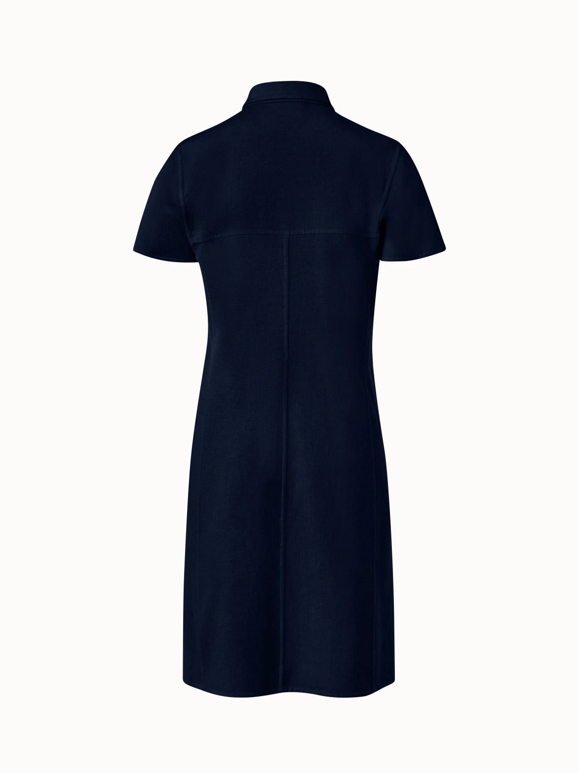 AKRIS Cotton Silk Stretch Double-Face Shirt Dress - Image 2