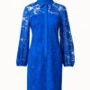 AKRIS Floral Techno Lace Shirt Dress