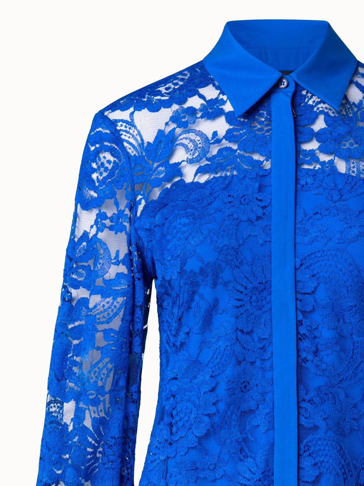 AKRIS Floral Techno Lace Shirt Dress - Image 4