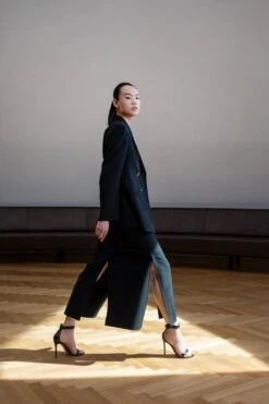 AKRIS Wool Double-Face Maxi Skirt