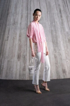 AKRIS Silk Crêpe Tunic Blouse With Emma Print