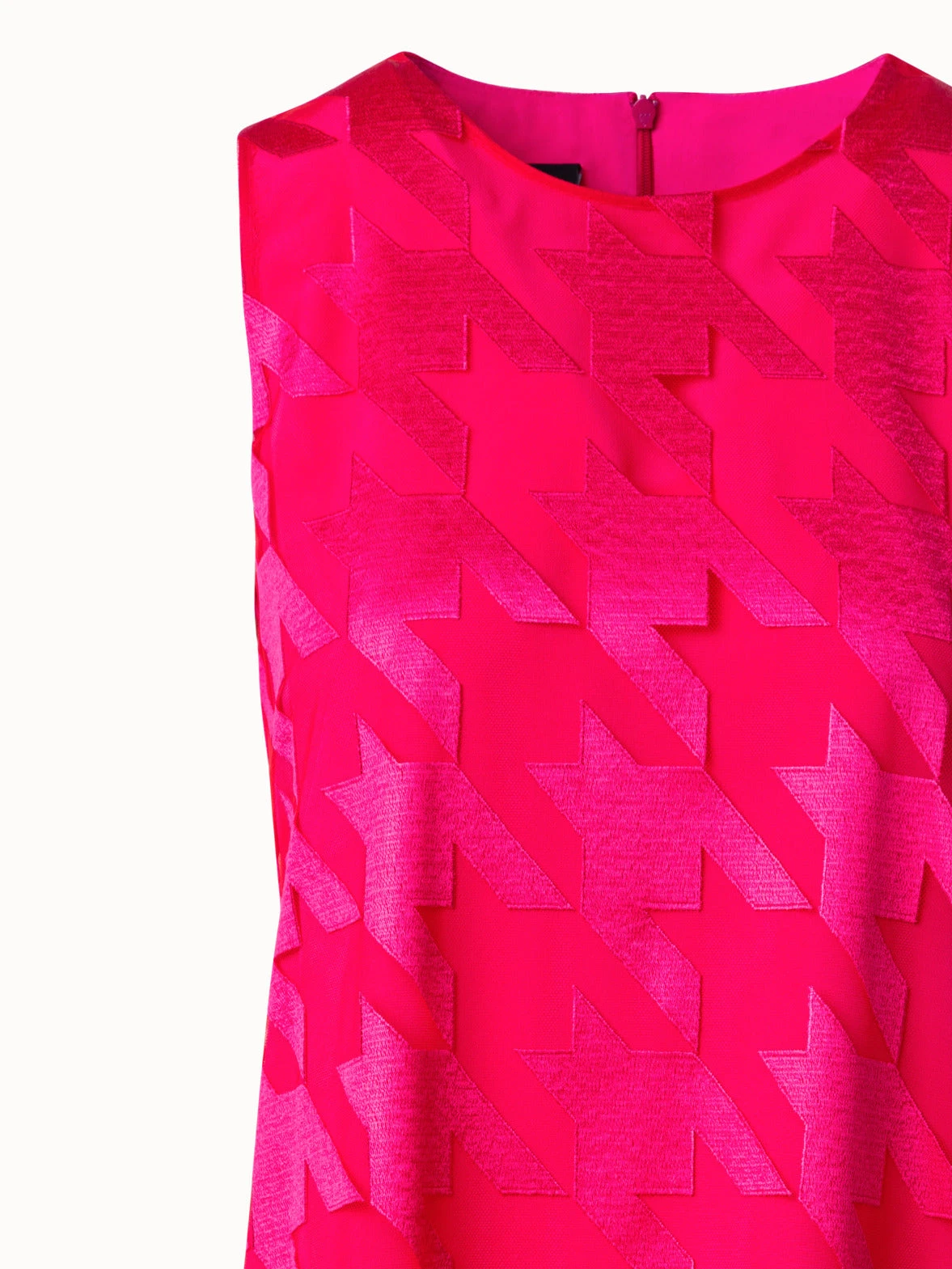 AKRIS Houndstooth Embroidery On Tulle Dress - Image 3